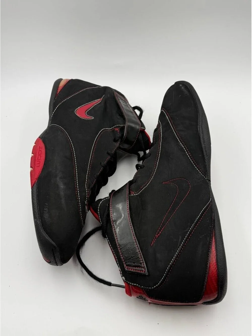 Nike Zoom Uptempo Challenge 316968-061 Black Red Basketball Shoes Men US 11